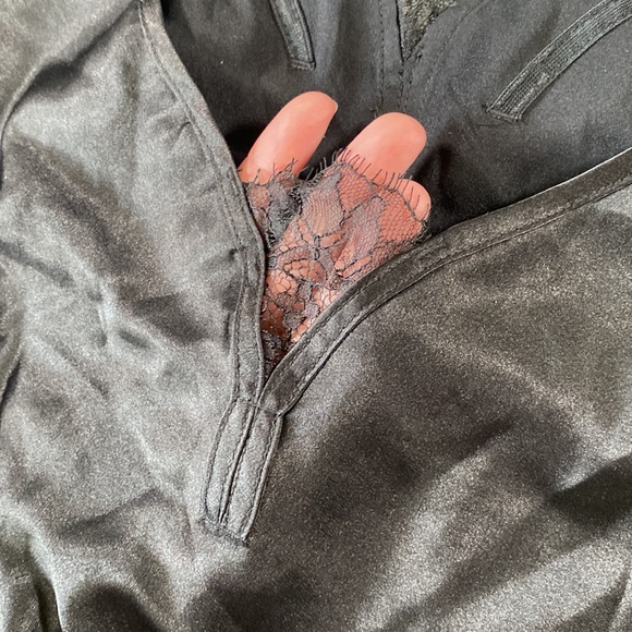 🎀[ VS ] Satiny Black Nightie - Picture 5 of 11